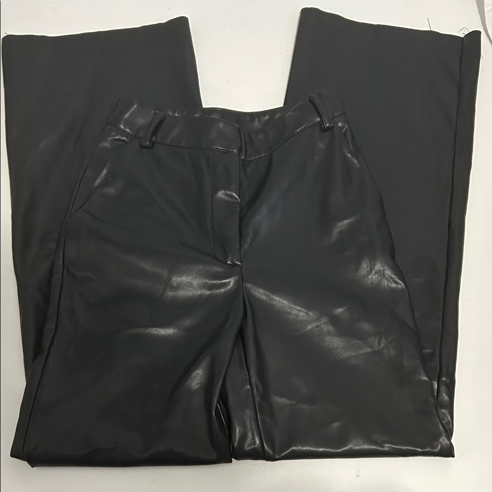 Black Faux Leather Pants